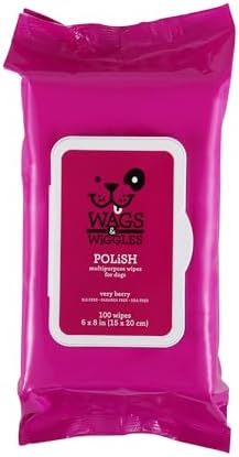 Wags & Wiggles Polish Multipurpose Dog Wipes, Very Berry Scent, 100 Count