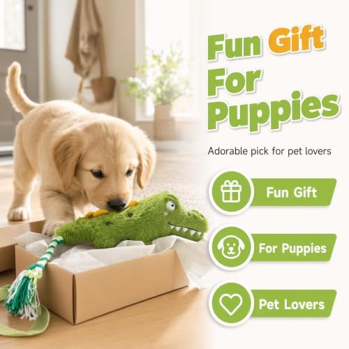 Yilia Fun Knotty Crocodile Dog Chew Toy for Interactive Play (Giraffe)