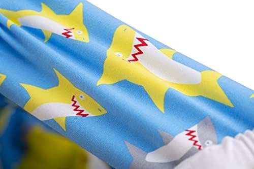 Dog Surgery Recovery Suit Female Male for Dogs After Surgery Medium Large Dogs Onesie Dog Pajamas Pjs Clothes (Yellow Shark, 32 (Chest 32.28 in | Backlength 22.05 in))