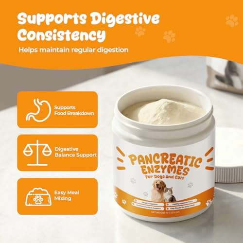 Pancreatic Enzymes for Dogs, EPI Support with Porcine Pancreatin Powder