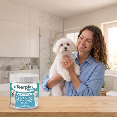 Eye & Ear Wipes – Tear Stain Remover for Dogs and Cats, 100 Wipes