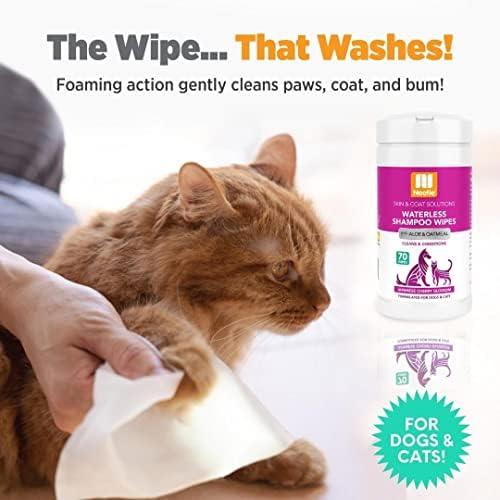 Nootie Waterless Shampoo Wipes, Cherry Blossom, Long-Lasting Fragrance