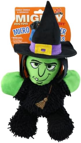 MIGHTY Tuffy Microfiber Medium Witch Ultra Durable Plush Dog Toy