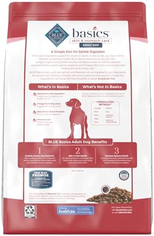 Blue Buffalo Basics Salmon Adult Skin & Stomach Care Dry Dog Food, 11 lb