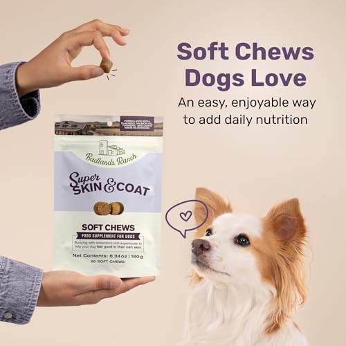 Badlands Ranch Super Skin & Coat Soft Chews for Dogs, 60 Chews