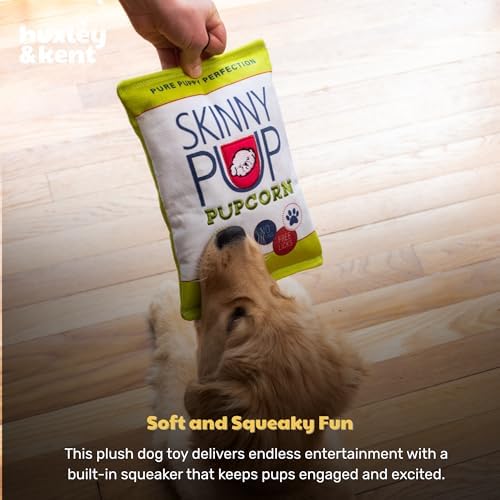 Huxley & Kent Power Plush Squeaky Dog Toy, Skinny Pup, Large