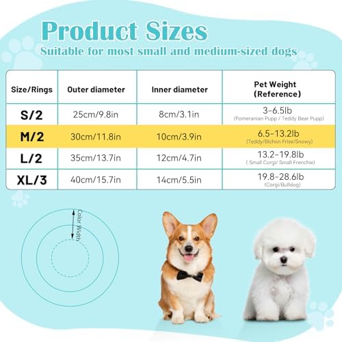 Waterproof Escape-Proof Soft Dog Cones, Adjustable Small Dog Donut Collar with Elastic Neckband, Elizabethan Collar for Dogs, Neck Pillow for Dogs and Cats (Blue-Gray, M)
