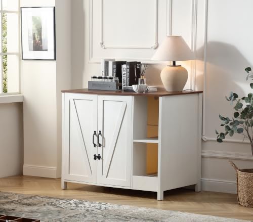 FOREST GRAVITY Extra Large Litter Box Cabinet for Self-Cleaning Litter Box