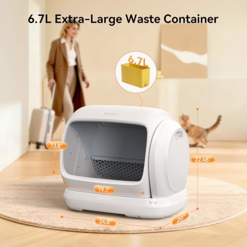 Meowant Automatic Cat Litter Box 106L Extra-Large Space, Safety Anti-Pinch