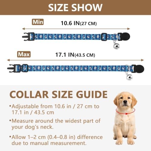 Volleyballs White Stars Blue Stripes Metal Bell Included Cat Collars 2 Pack Adjustable Pet Collar