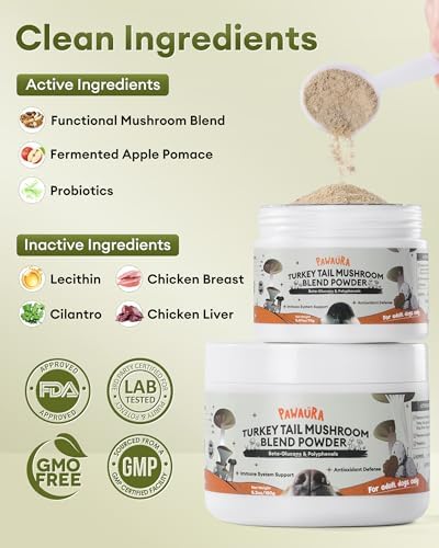 Turkey Tail Mushroom for Dogs, Supports Immunity & Health, 70g