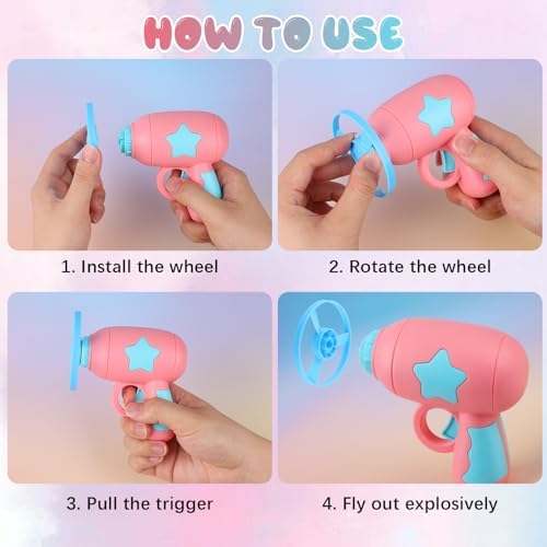 Cat Fetch Toy, 2026 Interactive Light-Up Flying Disc Launcher & Fetch Toy for Cats, Cat Toy Propeller Launcher for Training & Hunting (B)