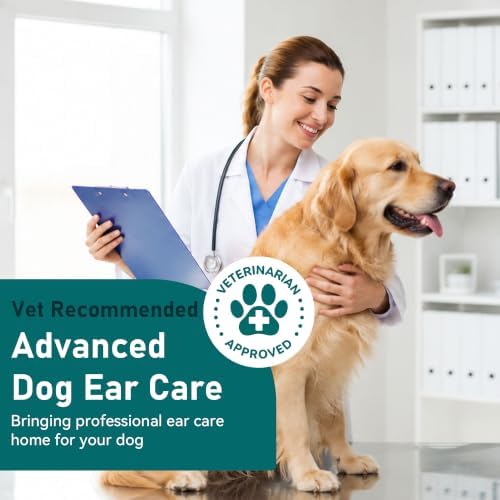 Dog Ear Infection Relief for Dogs, Yeast & Malassezia Support Ear Drops for Dogs, Helps Support Relief from Ear Itchiness, Odor & Redness, Ear Care Solution for Yeast Balance & Ear Health, 1 fl oz