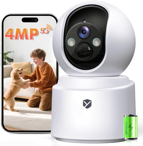 Battery Powered Indoor Camera Wireless with 2.5K 4MP Color Night Vision