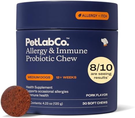 PetLab Co. Allergy & Immune Probiotic Chews, 30 Soft Chews, Medium Dogs