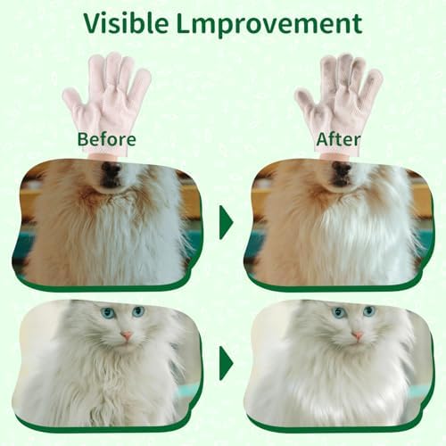 GLADFRESIT Pet Grooming Glove Wipes for Dogs & Cats, 60g, 6 Pcs