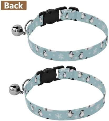 Cute Penguins Adjustable Buckle Small Dog Collar 2 Pack Collars for Puppies
