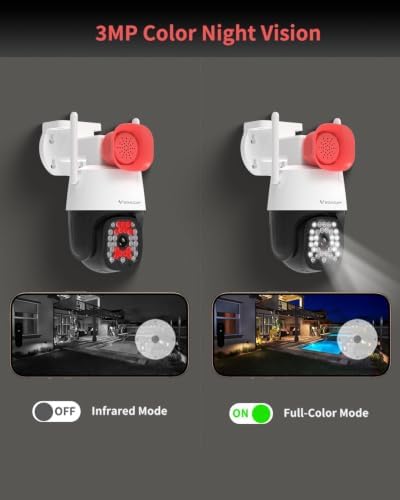 VSTARCAM 3MP Pet Cameras, Security Camera Indoor, Interactive Cat/Pet Camera with Phone App, 2.4GHz with IR Night Vision, AI Motion Tracking, 2-Way Audio, 24/7 Cloud & SD Card Storage