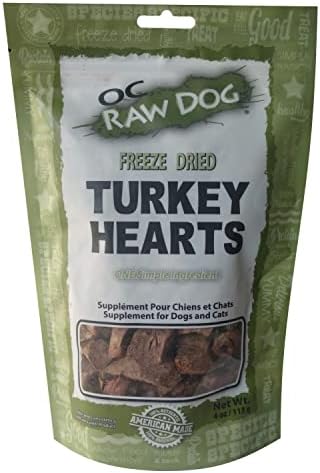 Freeze Dried Turkey Hearts by OC Raw