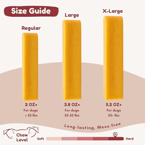Majestic Pet Himalayan All-Natural Cheese Dog Chews - Long Lasting Dental Chew for Dogs - Healthy Pet Treats with Beneficial Ingredients (Dental & Bone Support, XL, 20 Pack)
