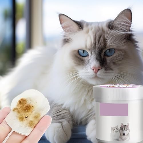 Dog Eye Wipes, Angel Eyes Tear Stain Remover for Dogs, Cat Dog Eye Wipes for Discharge and Crust, Pet Cleaning Dog Grooming Deodorizing Wipes Wash Cleaner for Eyes, Wrinkle, Face (Purple-200pcs)