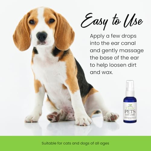 Isabella's Clearly Dog & Cat Ear Care Oil - Natural Wax Removal & Itch Relief - Ear Drops with Calendula, Witch Hazel, Mullein - Made in USA