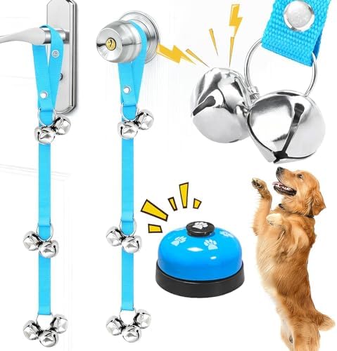 Dog Cats Training Doorbell with Sturdy Nylons Rope and ABS Bells Pet Doorbell Rope for Toilet Alerts and Commands Durability Pet Training