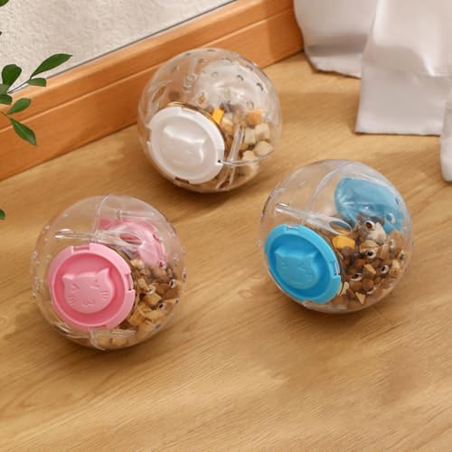 3pcs Treat Dispensing Dog and Cat Interactive Food Dispenser Balls, Abs Material for Playing and Reward, Cleaning Teeth Functional Features