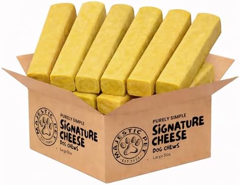 Majestic Pet Himalayan All-Natural Cheese Dog Chews - Long Lasting Dental Chew for Dogs - Healthy Pet Treats with Beneficial Ingredients (Calm & Joint Wellness, Large, 20 Pack)