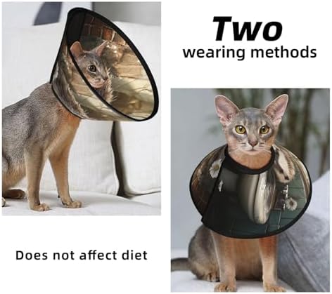 Custom Pet Cones - Unique Design Cat & Dog Cone, Collar for Post-Surgery Recovery, Adjustable Neck Smart Hedgehog Small