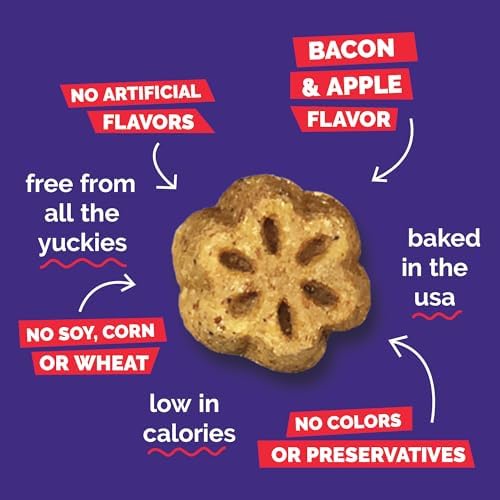 Fruitables Skinny Minis Soft & Chewy Dog Training Treats, Low Calorie Bacon & Apple Recipe, Bite-Sized Rewards for Puppies & Adult Dogs, No Wheat Corn or Soy, Made in USA, 20 oz