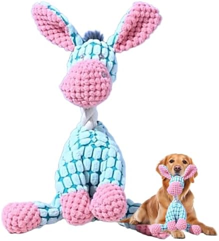Eadwe 2026 New Dog Toys, Indestructible Plush Dog Toy, Dogs Toys for Aggressive Chewers, Dogs Squeaky Chew Toy for Indoor Pups Teething (A)