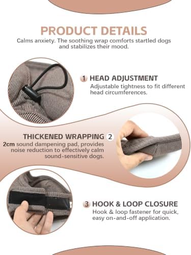 Dog Ear Cover, Dog Ear Muffs Noise Protection, S Khaki