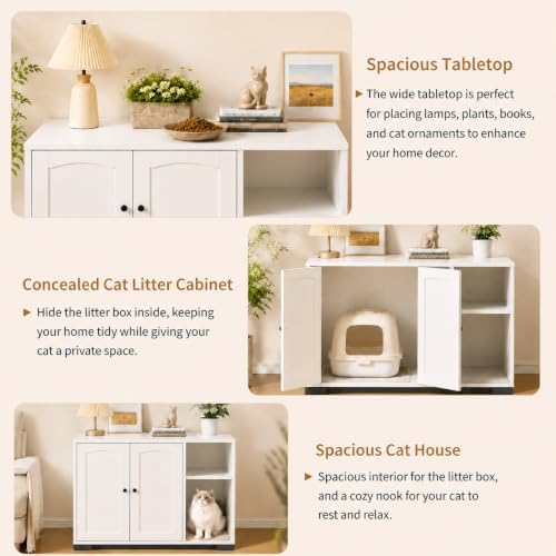 Garvee Cat Litter Box Enclosure, Large Cat House