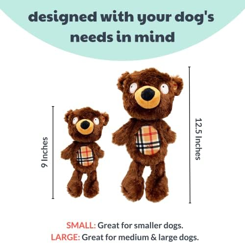 Huxley & Kent Slappies Plush Dog Toy, Beary Styles, Small