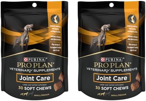 Purina Pro Plan Veterinary Supplements for Joint Mobility, Cartilage Support and Healthy Skin and Coat, Joint Care Soft Chews for Small and Medium Breed Dogs, 30 Count (Pack of 2)