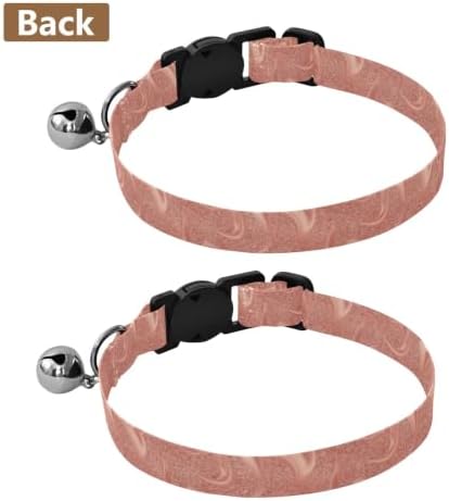 Rose Gold Gradients Comfortable Cat Collar, 2 Pack Cat Collar Breakaway with Bell