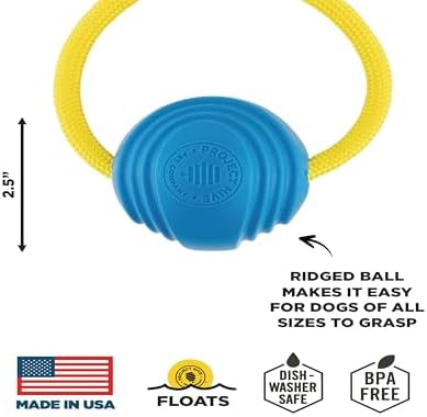 Project Hive Interactive Dog Toys - Set of 2 Looped Balls - Compatible with Hive Zoomer Dog Ball Thrower - Perfect for Fetch and Tug Play - Green and Blue