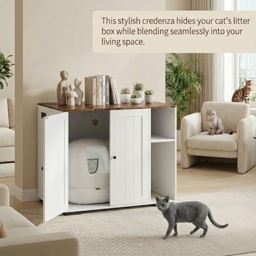 Garvee Cat Litter Box Enclosure, Large Cat House