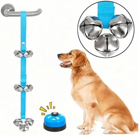 Dog Cats Training Doorbell with Sturdy Nylons Rope and ABS Bells Pet Doorbell Rope for Toilet Alerts and Commands Durability Pet Training