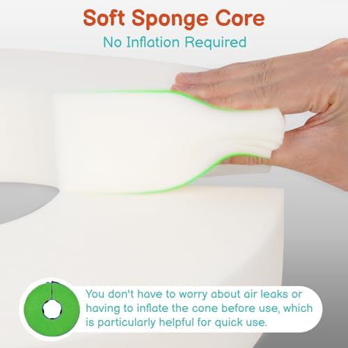 Dog Cone, No-Inflation Sponge Donut Collar for Dogs After Surgery