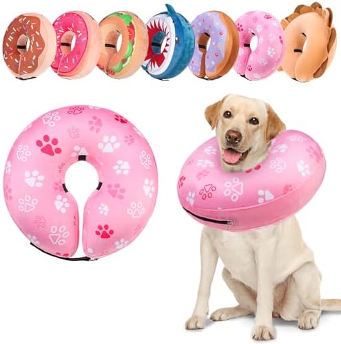 BEAUTYZOO Dog Cone Collar Alternative After Surgery,Pet Neck Donut E‑Collar