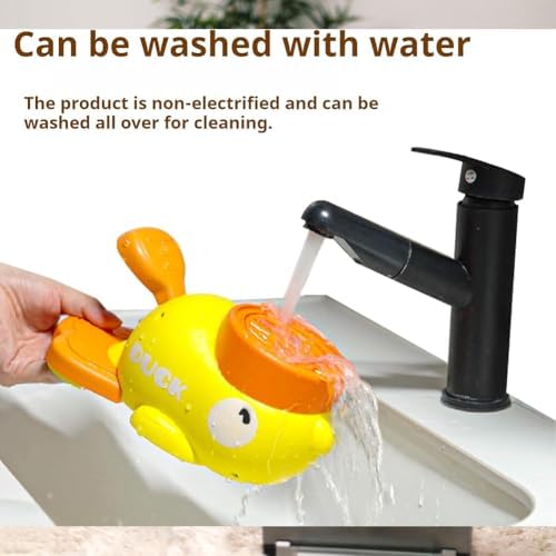 Duck Cat Treat Dispenser, Little Yellow Duck Cat Feeder Toy, Interactive Dog Treat Dispenser Toy, Pet Puzzle Slow Feeder for Healthier Eating, Mental Stimulation & IQ Training (Blue)
