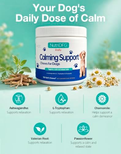Calming Chews for Dogs with L‑Theanine & Chamomile,120ct