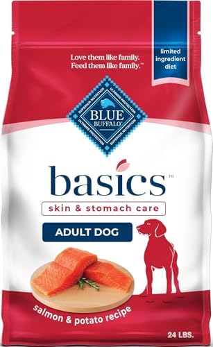 Blue Buffalo Basics Salmon Adult Skin & Stomach Care Dry Dog Food, 24 lb