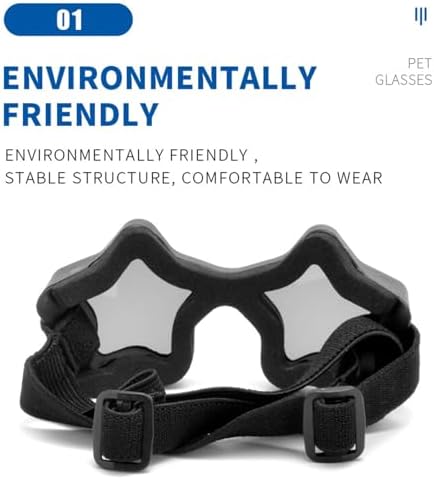 Dog Glasses Star Shape Frame Against Glasses Flexible Modifiable Bridge Easy Wipe Neat for Wilderness Expeditions Thin Pet