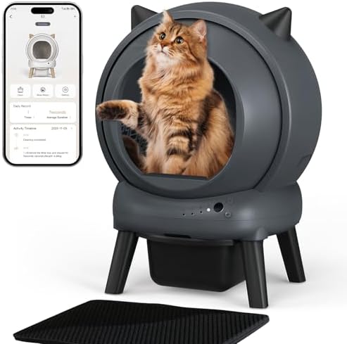 Smart E2 Automatic Self Cleaning Cat Litter Box for Multiple Cats