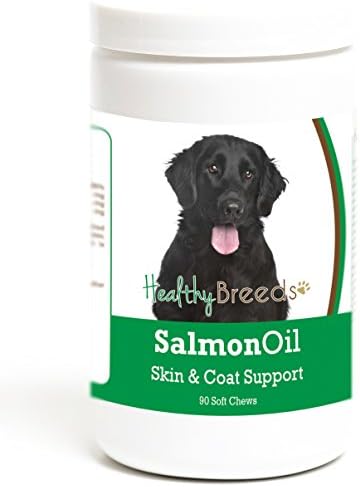 Healthy Breeds Flat Coated Retriever Salmon Oil Soft Chews 90 Count, Brown