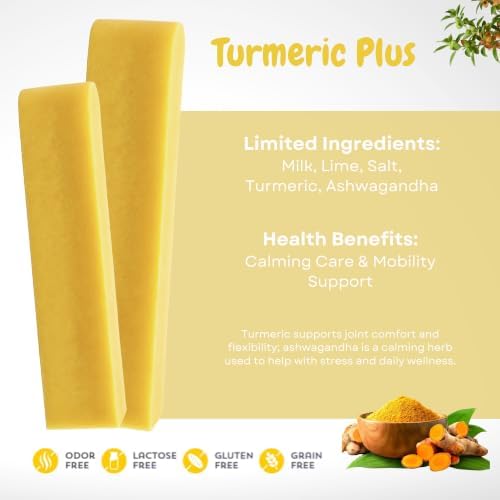 Majestic Pet Himalayan All-Natural Cheese Dog Chews - Long Lasting Dental Chew for Dogs - Healthy Pet Treats with Beneficial Ingredients (Calm & Joint Wellness, Large, 20 Pack)