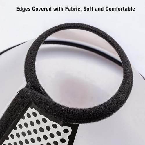 Depets Adjustable Recovery Pet Cone E-Collar for Cats Puppy Rabbit, Plastic Elizabeth Protective Collar Wound Healing Practical Neck Cover, Neck Girth 8.1 in
